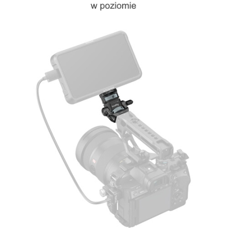 SmallRig 6314 - regulowane mocowanie, uchwyt do monitora do użytku w pionie i poziomie (mocowanie ARRI 3/8